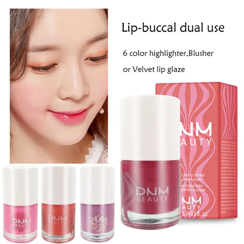 DNM Liquid Blusher Powder Rouge Makeup Lip And Cheek Dual Use Lip Gloss