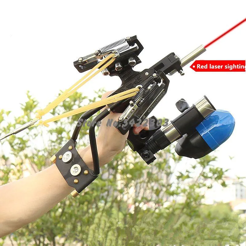 Powerful Slingshots Fish Hunting Arrow Hunting Sling Shot Fishing Slingshot  Reel Slingshot With Flashlight Paintball Accessories From Zhangtan584,  $27.69