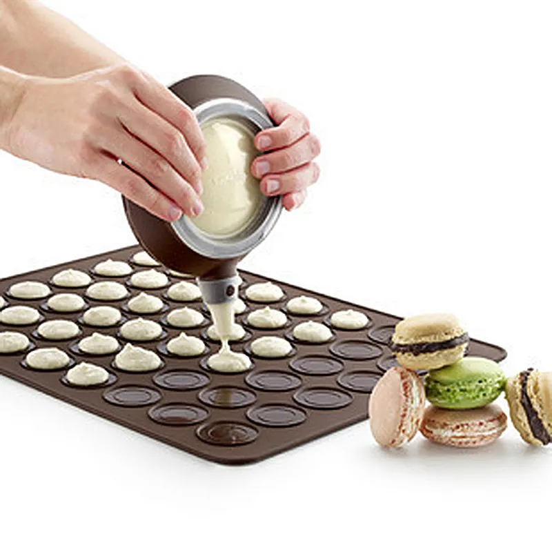 30/48 Hål Silikon Bakplattor Ugn Macaron Non-Stick Mat Pan Pastry Cake Pad Bake Tools VT0227