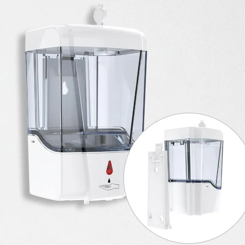 Dispenser automatico di sapone da 700 ml Sensore automatico a infrarossi a parete Dispenser di sapone liquido di grande capacità Lavamani OOA8167