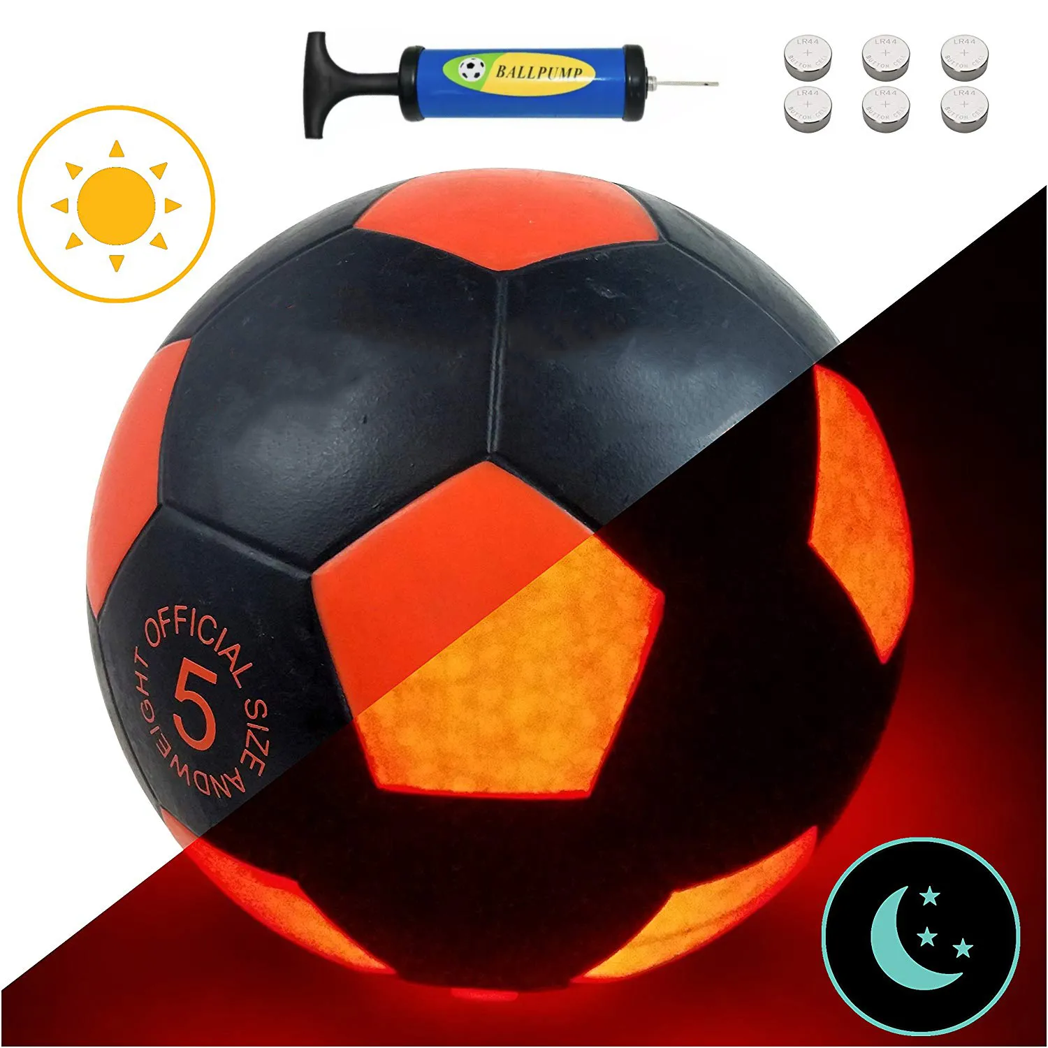 Ballon Dentraînement De Football Lumineux À LED, Édition Rouge Flamboyant,  Brille Dans Le Noir Avec LED Haute Luminosité, Livraison Directe Du 16,7 €