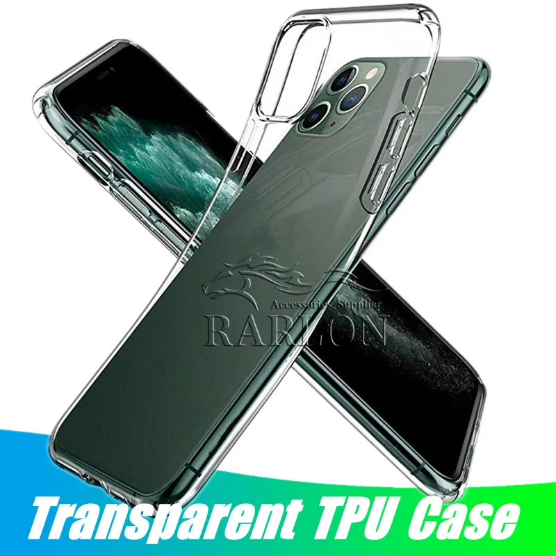 iPhone 11 Pro Max Xs Max XR X 8 7 Artı 6S için İnce Ultra Slim Fit Kristal Jel Şeffaf Yumuşak TPU Telefon Kılıfı Şeffaf Kapak