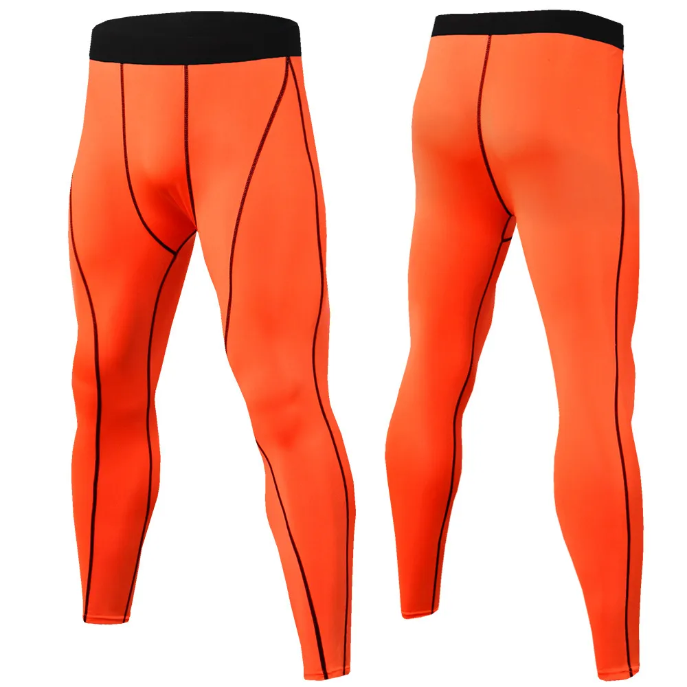 Mens orange deals compression pants