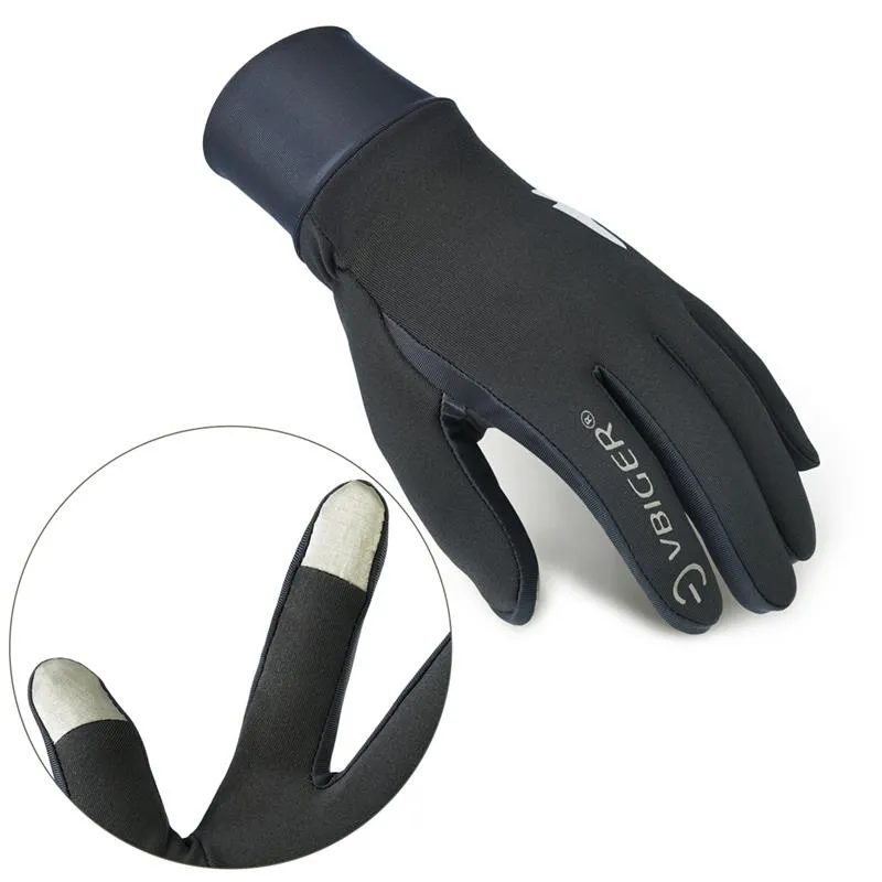 Guanti Invernali Unisex Touch Screen – Caldi In Pile E Pelle Scamosciata – Per Sci, Corsa E Ciclismo