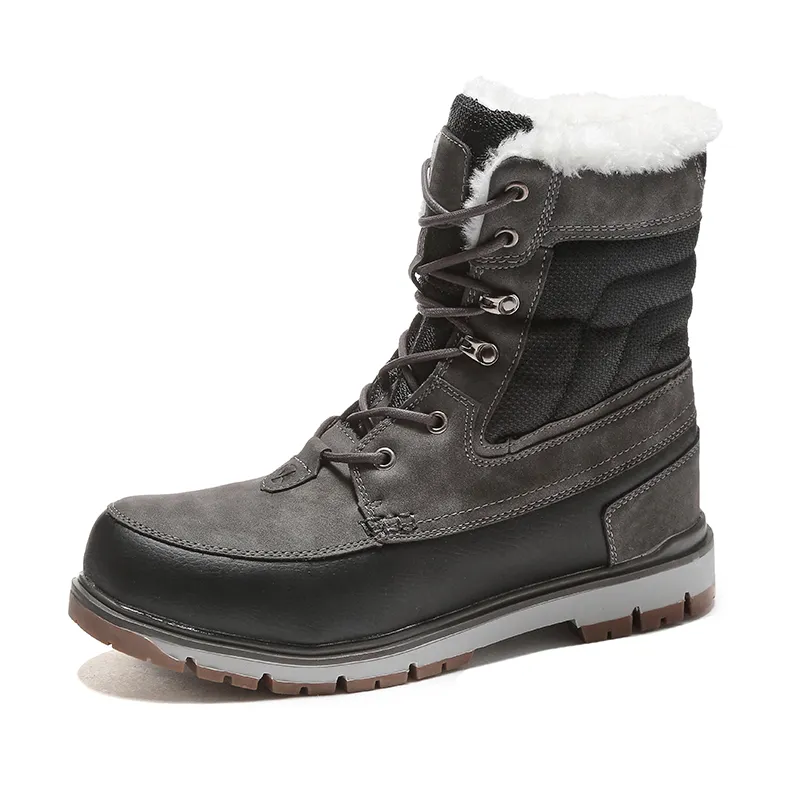 Hot Sale Winter Warm Plush Fur Snow Boots Men Ankle Boot Quality Casual Motorcycle Boot Waterproof Men s Boots