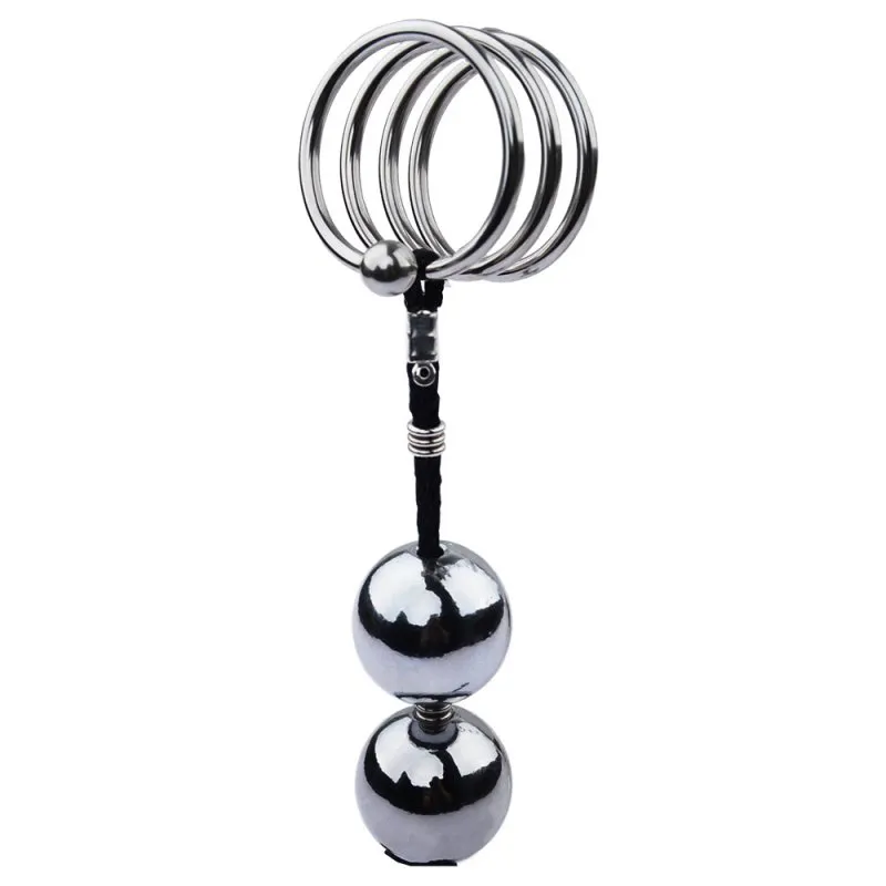 Metal Bola de Metal Cockrings Hanger Heavy Cabide Extender Galo Pingente Ampliação Ampliação de Pênis Atraso Anel Brinquedos Sexo para Homens A002