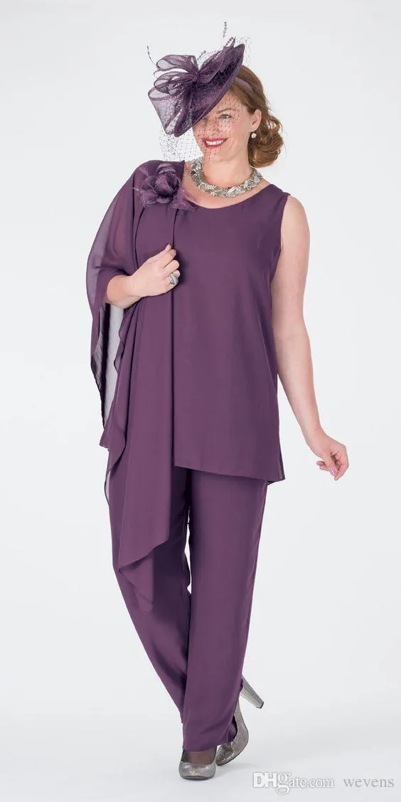 Purple mother of the bride pant suits discount