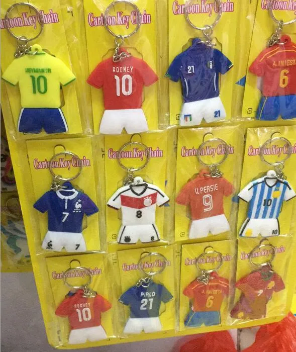 Sport Team Uniform PVC Mix Keychain Key Ring Football Beach Ball Key