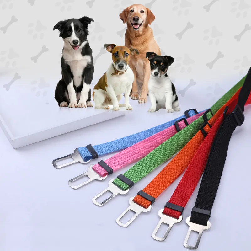 Chien Pet Siège De Voiture Ceinture De Sécurité Réglable Chien Ceinture De Sécurité Pet Chiot Harnais De Retenue Ceinture De Sécurité Chien Fournitures Accessoires Pet Laisse BH3623 TQQ