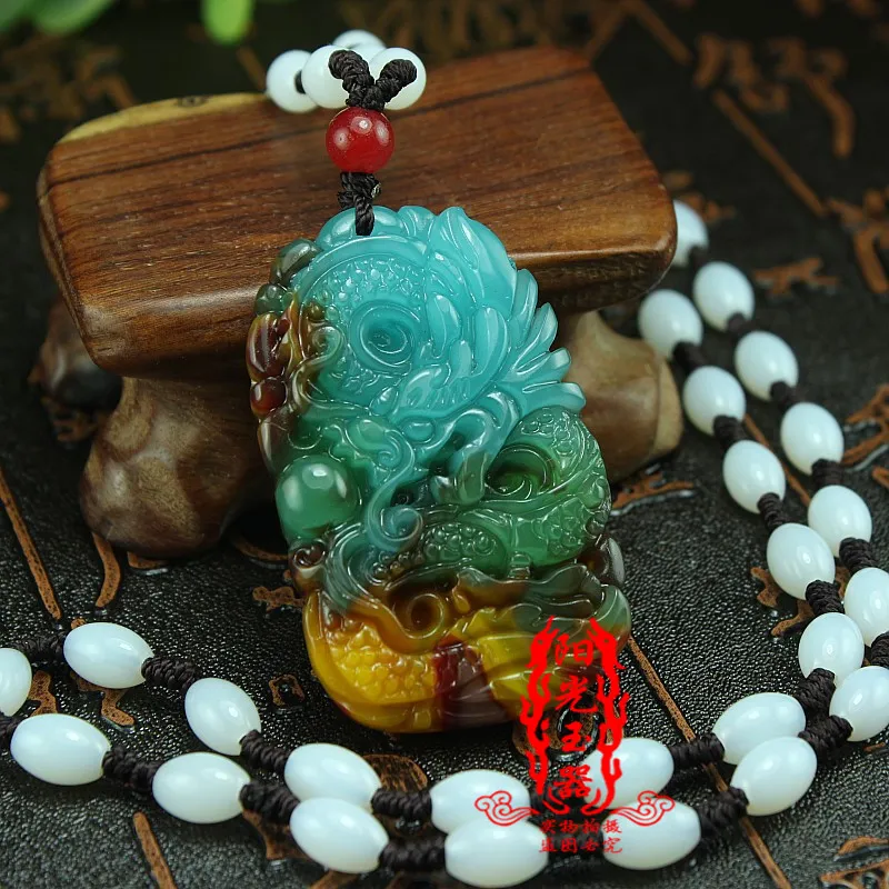 Jade on sale dragon necklace
