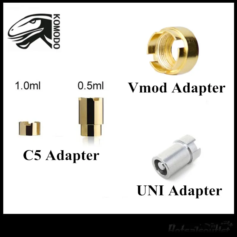 Original Komodo Adaptadores Vmod II Yocan Adaptador UNI C5 Mod Bateria Anel Conector Magnético Para 510 Cartuchos de Rosca Frete Grátis