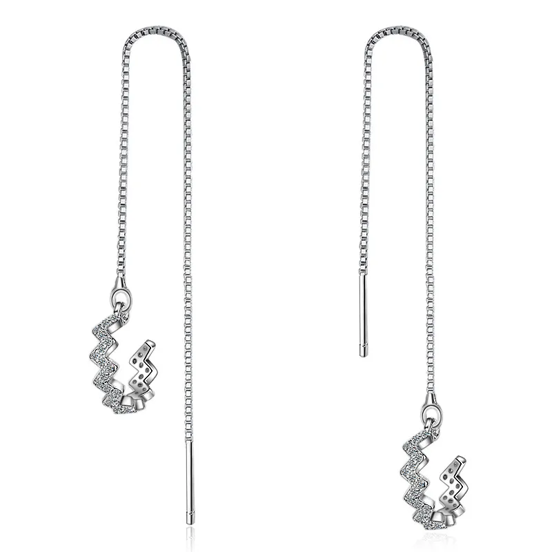 Boucles d'oreilles à pampilles longues pour femmes, assorties parfaitement à une robe, bijoux cadeaux en acier inoxydable et en argent