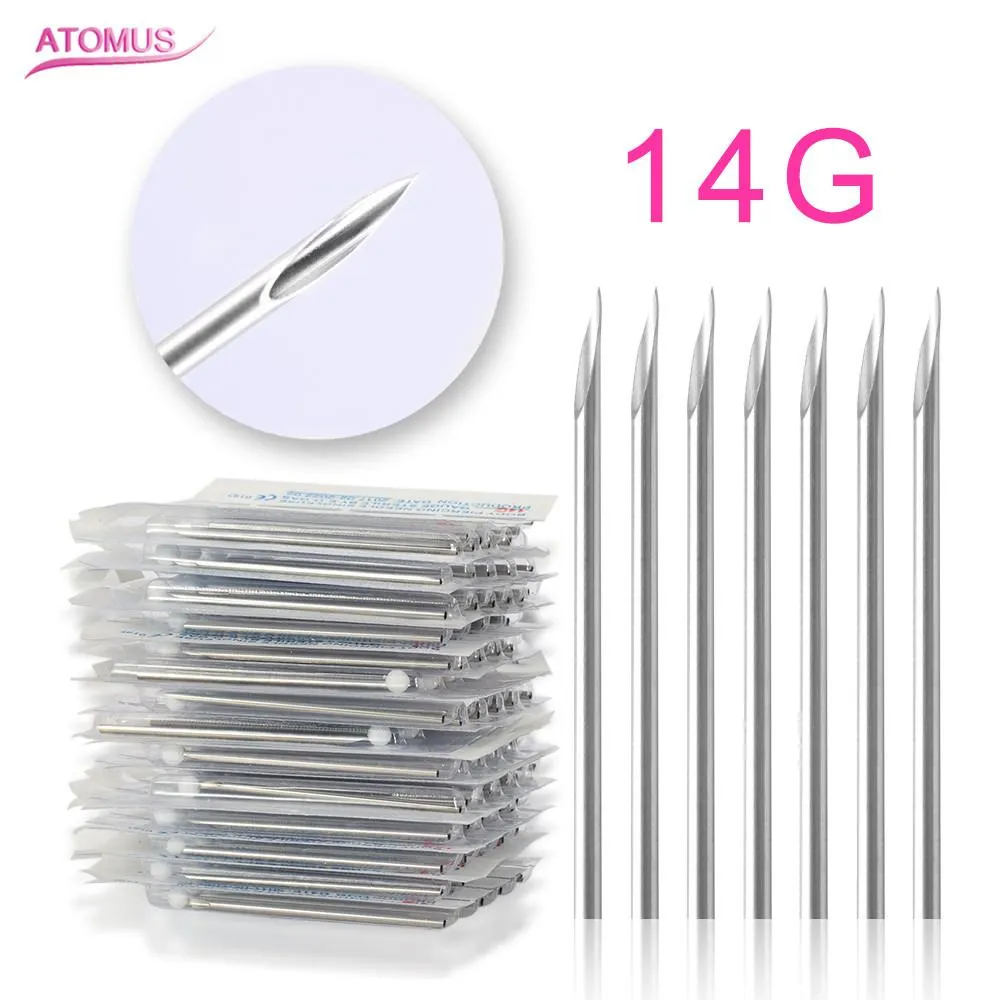 14G Piercing Needles Disposable Sterile Body Piercing Needles Assorted Sizes Tattoo Supply For