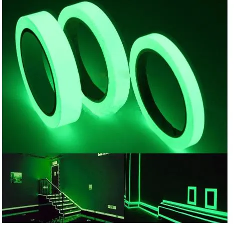 10M Nastro luminoso autoadesivo Glow In The Dark Adesivo per palcoscenici Decorazioni per la casa Forniture per feste Logo di emergenza