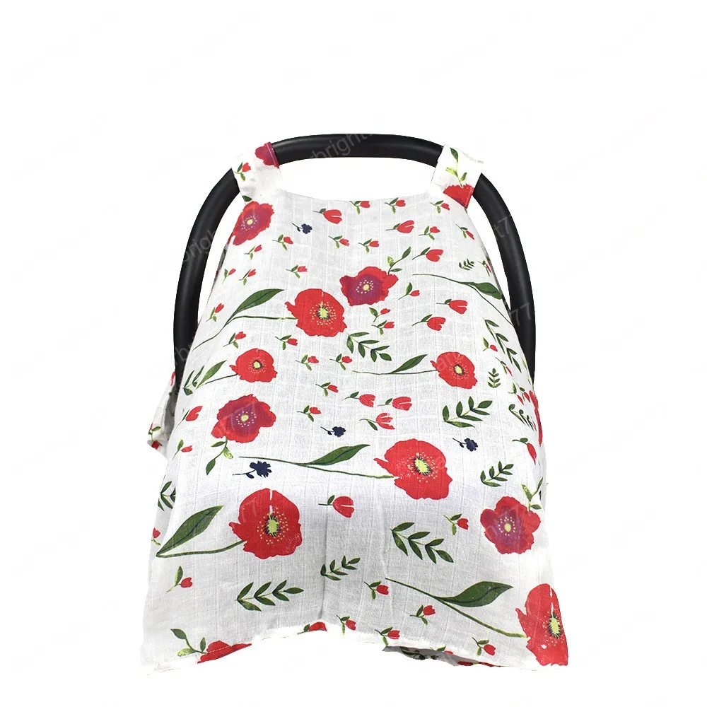 Premium Muslin Cotton Mosquito Net Car Seat Canopy Soft Gauze Cover In