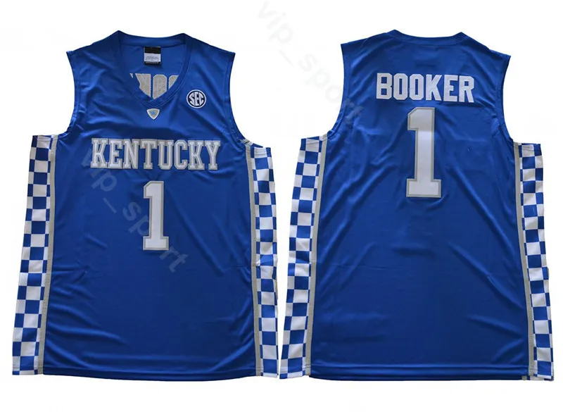 Men College Devin Booker Jersey 1 Basketball Kentucky Wildcats