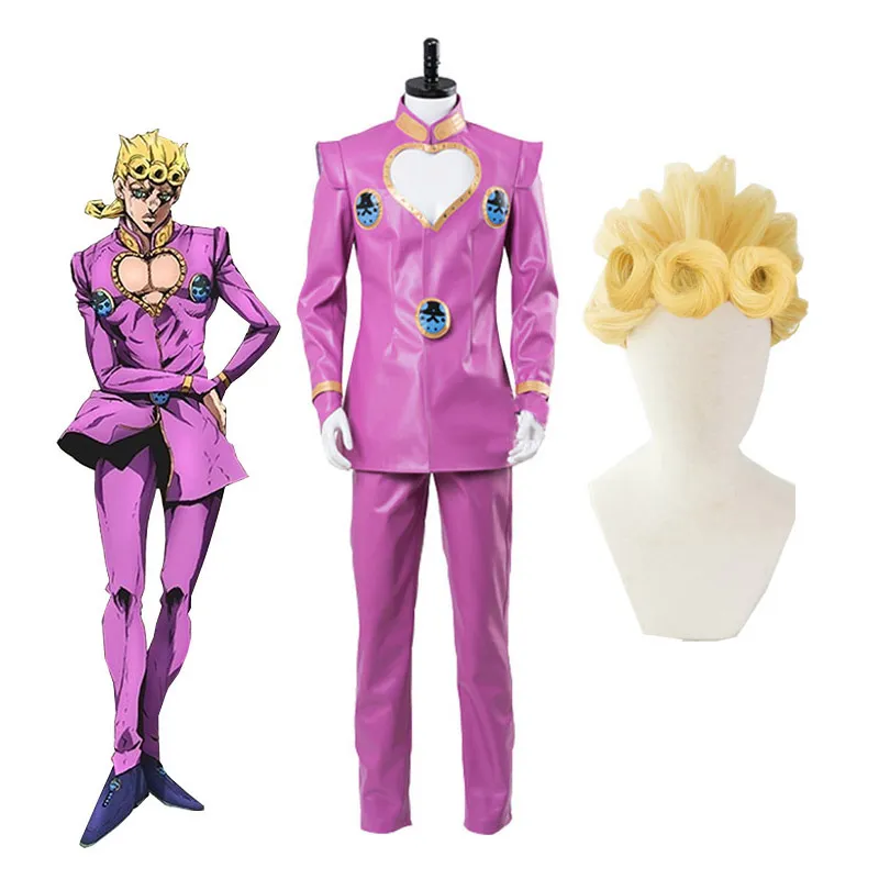 المغامرة الغريبة في Jojo Golden Wind Giorno Giovanna Cosplay Costume