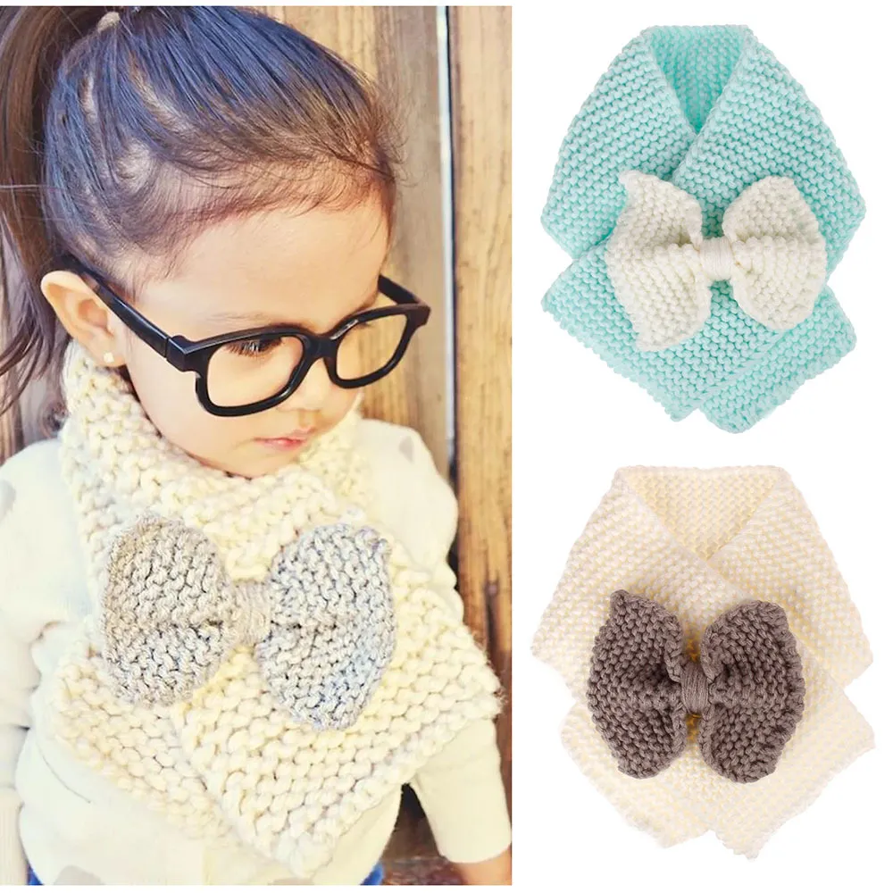 INS Bébé Hiver Tricoté Écharpe Crochet Enfants Filles Garçons Cou