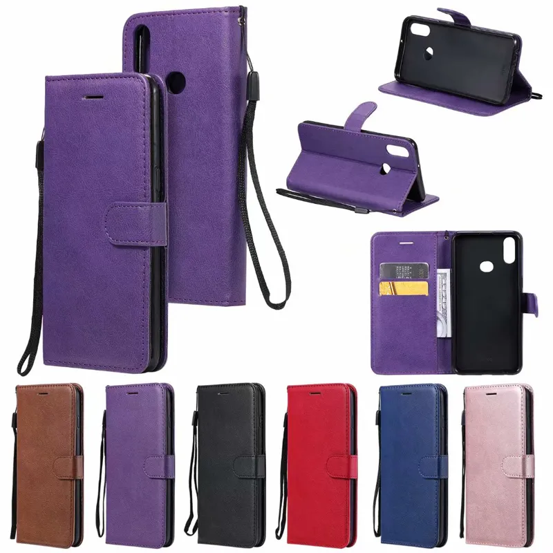 Leder Portemonnaie Halter Kartensteckplatz Flip Back Cover Hülle für Samsung Galaxy A10 A20 A30 A40 A50 A60 A70 A80 A90 A10S A20S M30S A20E A2 Core