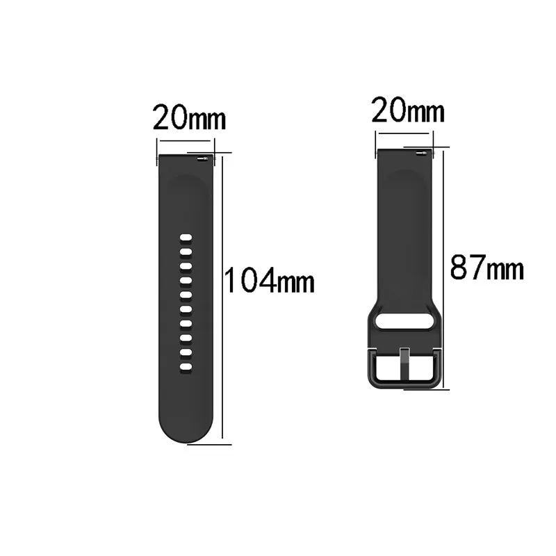 Comprar Correa de silicona de 20mm para reloj inteligente Huami Amazfit GTS  4/2 Mini GTS 3 GTR de 42mm para Huami Amazfit Bip Lite