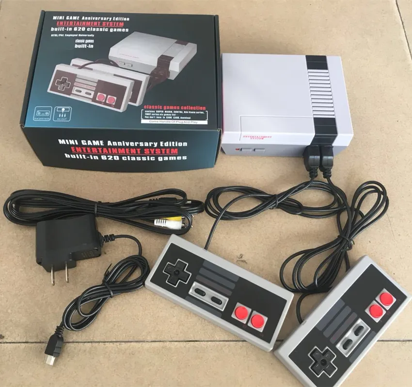 Hot Sprzedawanie Mini TV Console Game Console Entertainment System dla NES 620 w 1 Klasyczne Gry Retro WTH Sterowniki Retail Pack Box