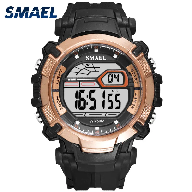 Luksusowe zegarki LED MENS SMAEL Digital Clock Alarm Waterproof LED Sport Mężczyzna Zegar zegarowe 1620 najlepsze marka luksusowe zegarki Men304Q