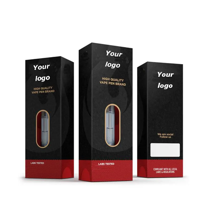 Aangepaste vape cartridge verpakking OEM box verpakking voor alle dikke olie vaporizer pen karren DHL gratis verzending