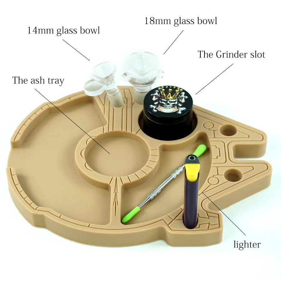 Silicone rolling tray Cigarettes Trays Smoking Storage Tobacco Hand roller Heat Resistant