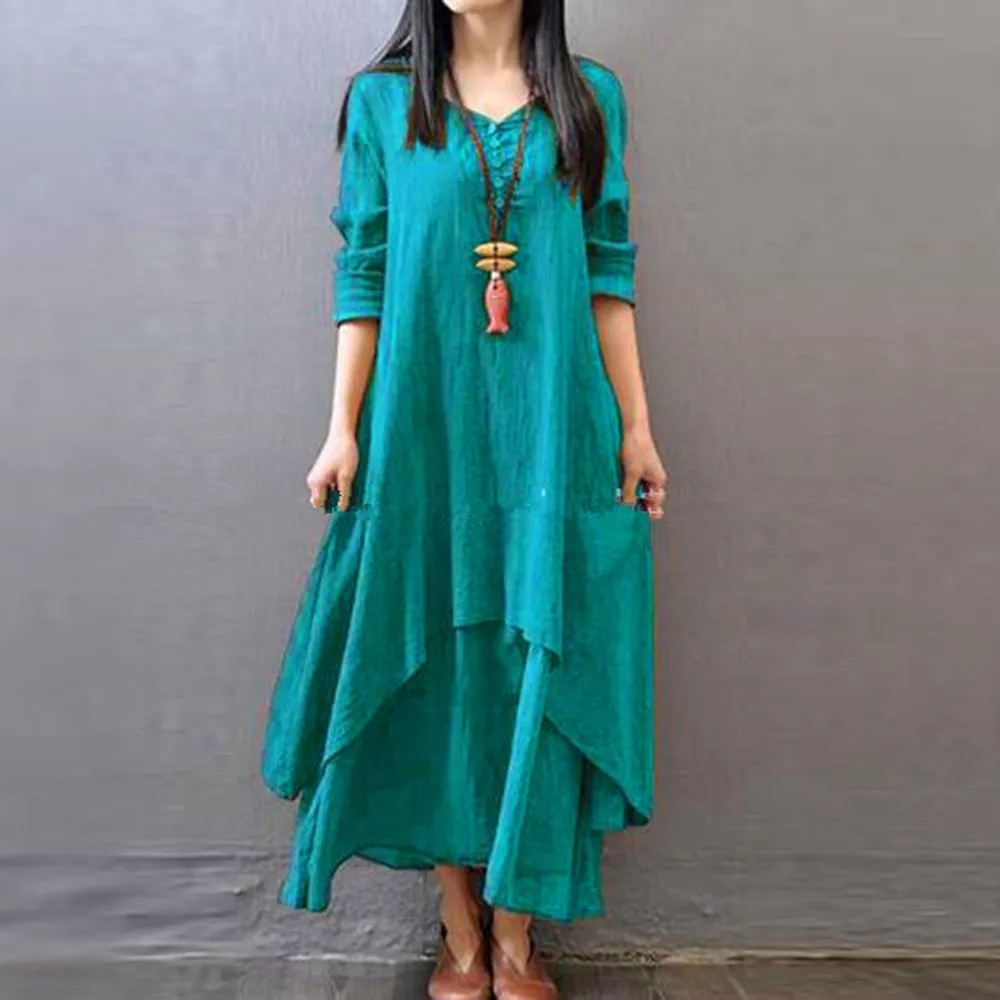 chinese dress ladies Anna-Kaci Plus Size Renaissance Peasant Medieval Maiden Boho Inspired Short Sleeve Lace Flower Trim Dress, XX-Large / Light Blue
