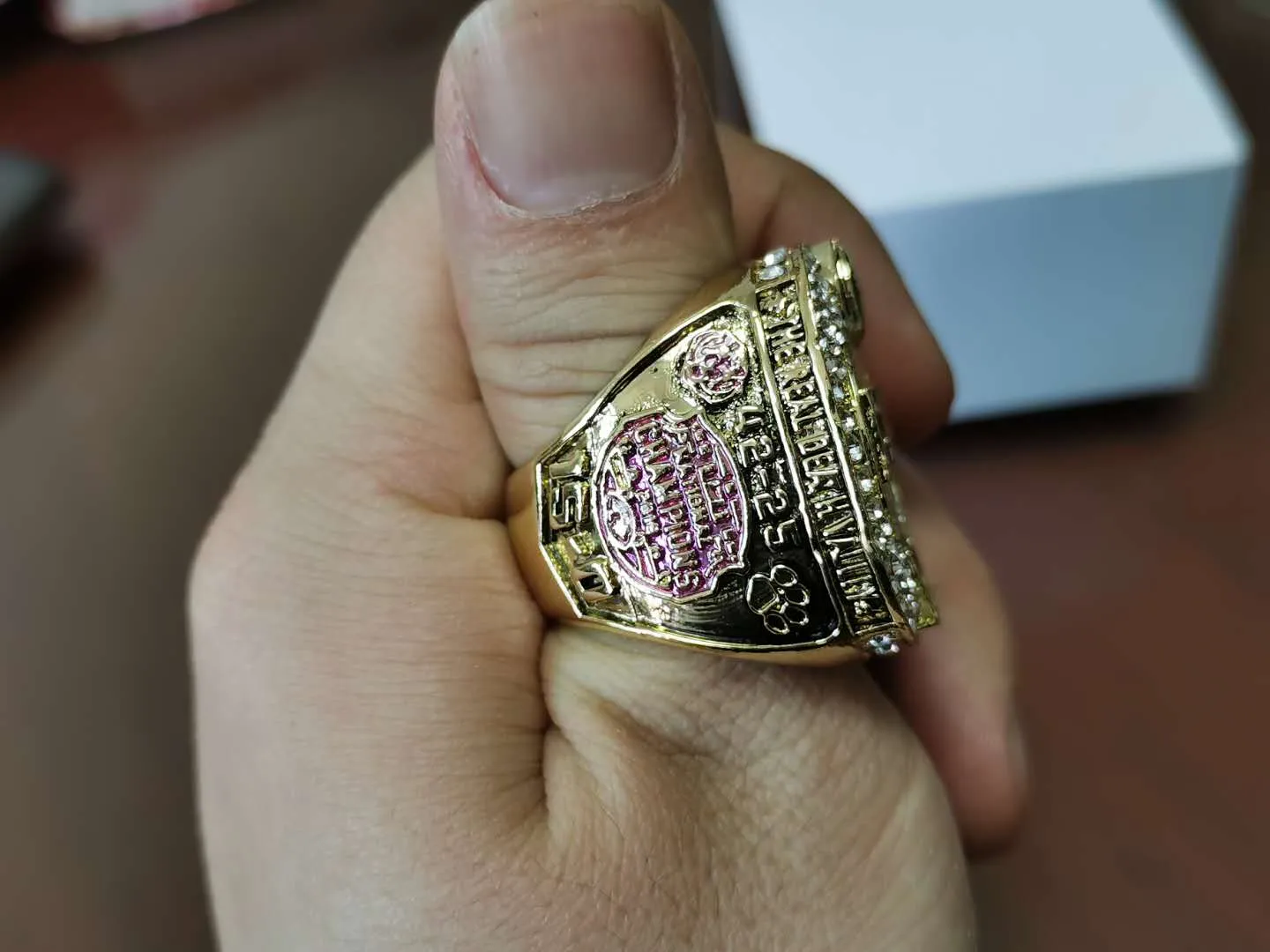 NEW DESIGN FASHION SPORTS JEWELRY 2019 LSU Cincinnati Football College Championship Ring Men rings FOR FANS US SIZE 118541695