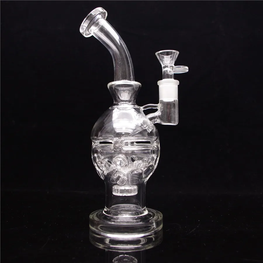 10'' Height Human skeleton Glass Bong Hookahs with 14mm Frosted bowl & Quartz banger Transparent Glass Smoking Pipes Global delivery