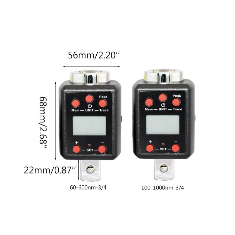 1.5-1000NM Tester per chiavi elettroniche con misuratore di torsione di coppia digitale con adattatore di coppia esterno