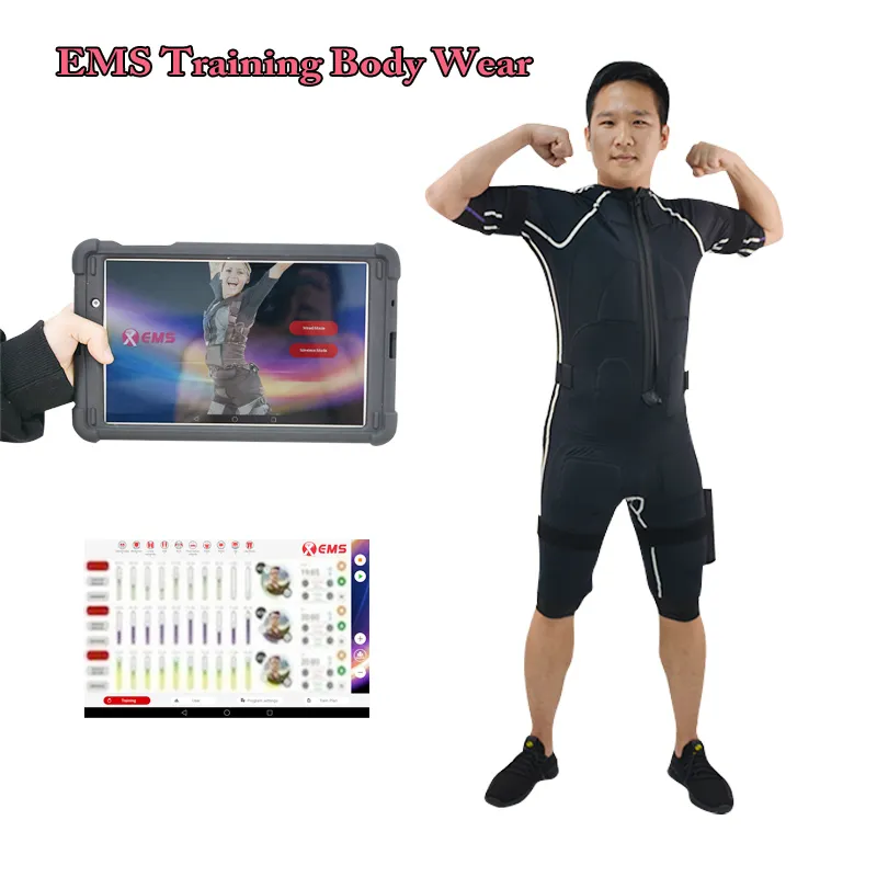 Arrivée populaire ems électrode stimulation veste smart fitness ems avec costume de corps ems