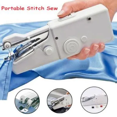 Handy Stitch Macchina da cucire elettrica portatile Mini portatile per cucire a casa Tavolo rapido Manuale a punto singolo fatto a mano Strumento fai da te CCA10905 30 pezzi