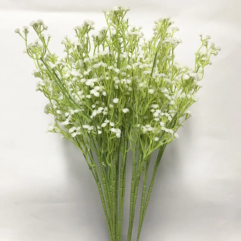 10 Stuks Witte Kunstmatige Gypsophila, Baby's Breath Bloemen voor Bruidsboeket Decoratie, DIY Centerpieces en Feestarrangementen