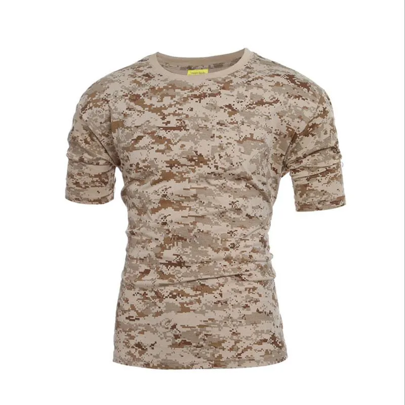 Camiseta de camuflaje militar táctico de punto Hombres transpirables para el ejército seco de los Estados Unidos.