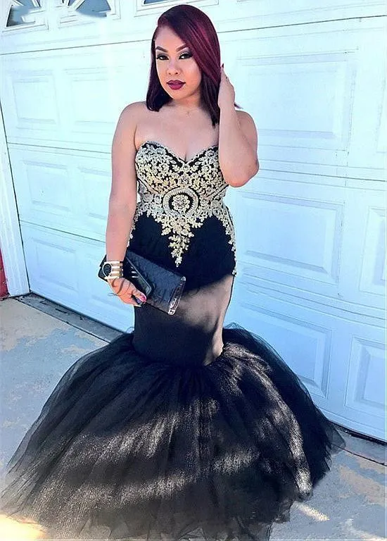 Custom-made Plus Size Black Arabic Formal Evening Black Evening gowns - Floor Length Party Gresses Custom-made Plus Size Black Arabic Formal Evening Black Evening gowns - Floor Length Party Gresses