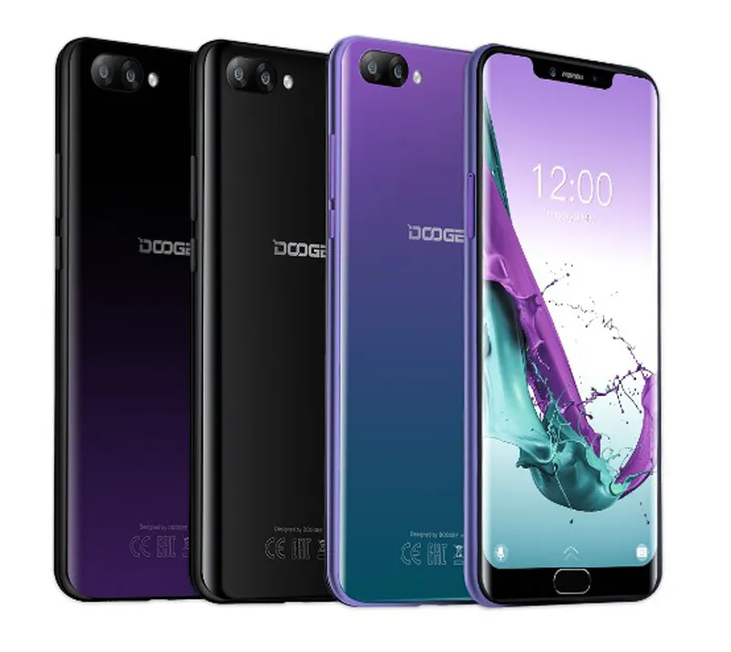 DOOGEE Y7 플러스 핸드폰 6.18inch 1080 * 2246 화면 MTK6757 옥타 코어 2.5GHz의 6기가바이트 RAM 64기가바이트 ROM 16.0MP + 13.0MP 5080mAh 안드로이드 8.1 스마트 폰