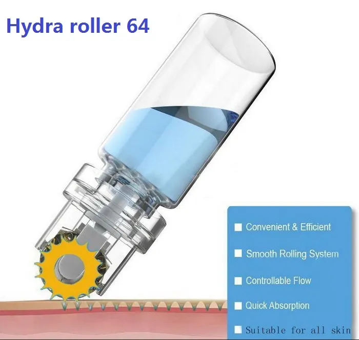 Hydra Roller 64 PINS TITANU MIKRONEEDLE Igle Hydra Derma Roller 64 Złote Tips 0,25 mm 0,5 mm 1,0 mm Najlepsza jakość