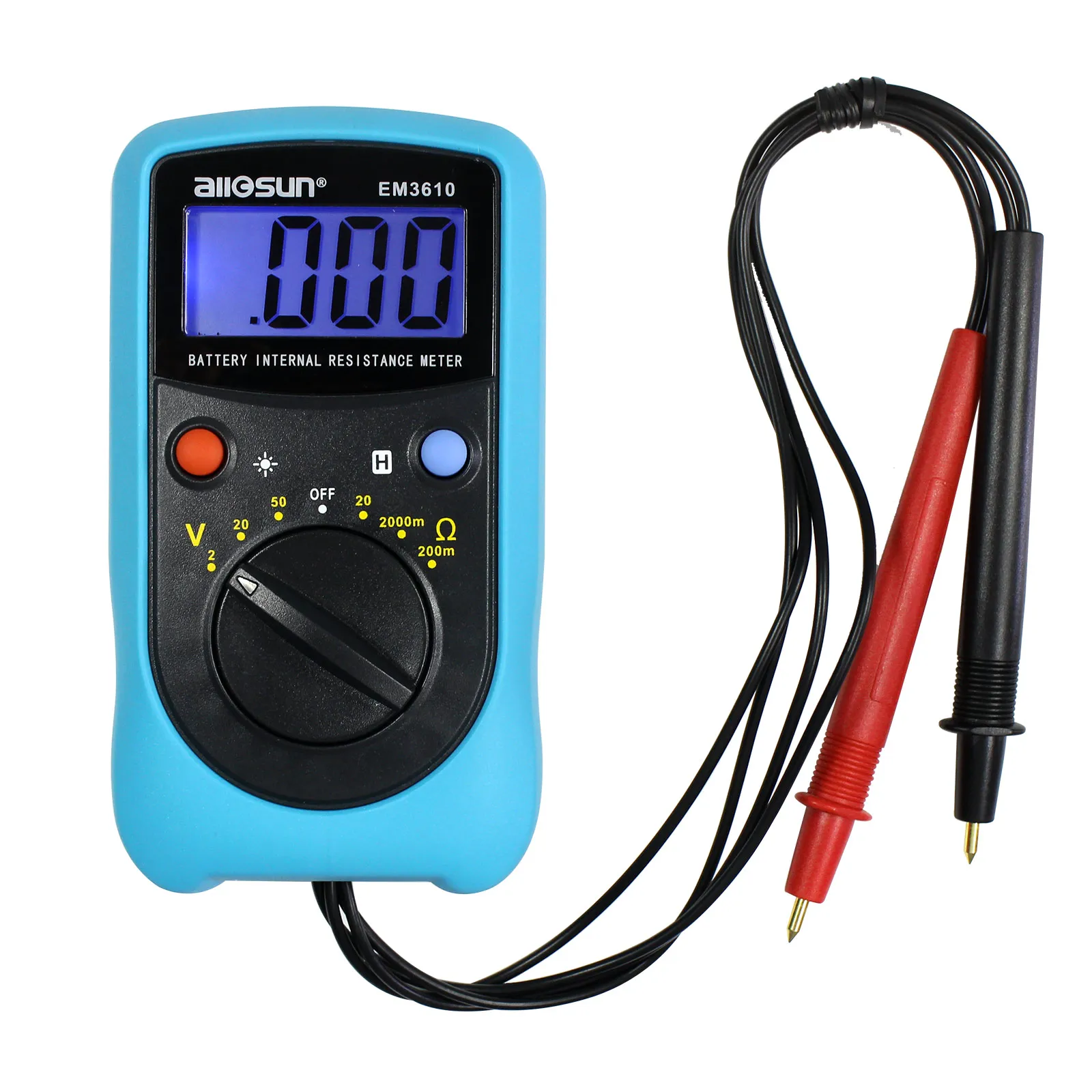 Testador de de batería portátil Batería Resistencia interna Probador Ohm Medidor alta