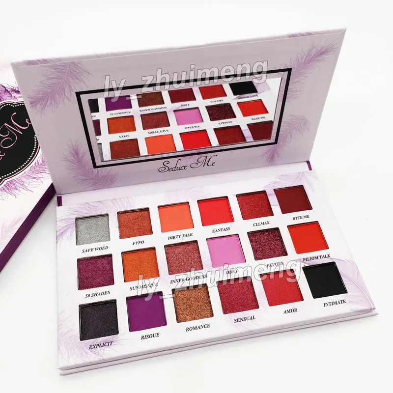 美しさSeduce Me Eye Shadow Palette 18色シマーマットメイクアップアイシャドウパレットプレスパウダーアイシャドウミラー化粧品