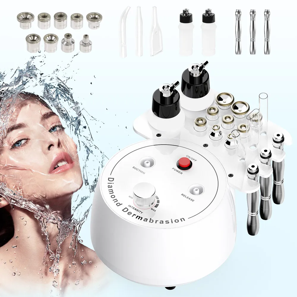 3 In 1 diamant microdermabrasie dermabrasie acne littekens verwijdering vacuüm spray face care schoonheid machine