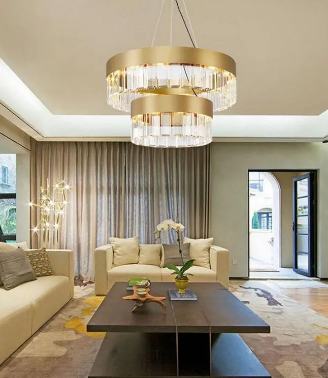 Art Deco LED Lustres Chandeliers for Hotel Hall Dining Room Parlor Pendant Lamp Gold Restaurant and Pub Hanging Lamp MYY