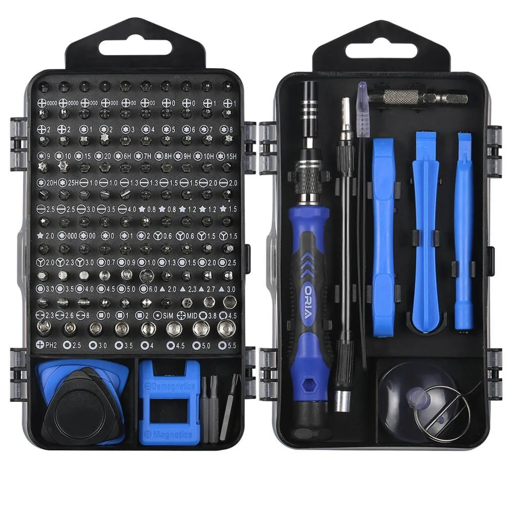 ORIA Precisie Schroevendraaier Set 120 in 1 Schroevendraaier Kit met 101 Bits Mini Magnetische Schroevendraaier Bit Set Computer Reparatie Tool Kit Y200321