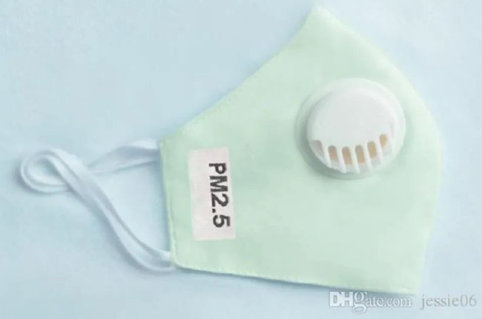 PM2.5 Masques anti-pollution pour enfants Masque facial de protection en coton réutilisable lavable et respirant avec boucles auriculaires pour enfants 3D peut être mis dans un tampon filtrant