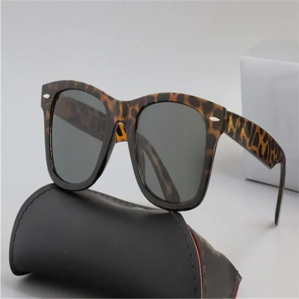 Hot Sale Sunglasses Vintage Pilot Sun Glasses UV400 Men Women Mirror 2140 54mm Glass Lenses With Case 666