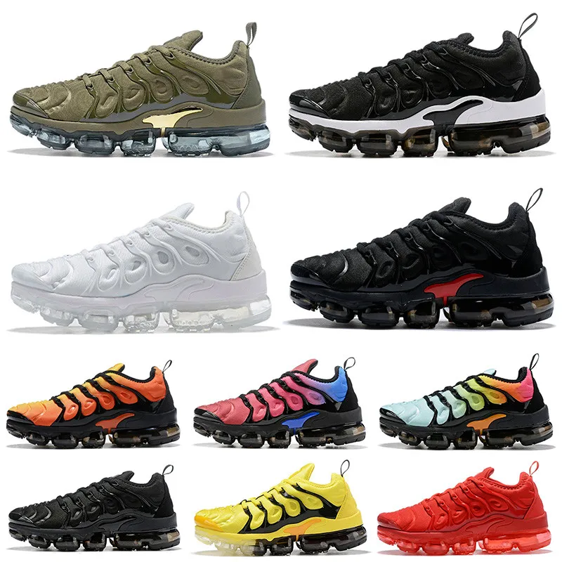 nike air vapormax tn plus off white 36 47 2020 nouveaut s vm Coussins Hommes Chaussures de course Triple Noir Blanc Be True tns Red Shark Femmes