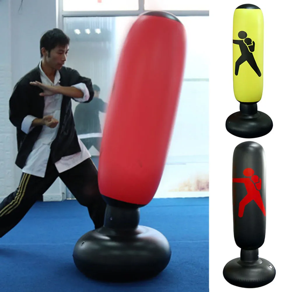 Sacco da boxe in PVC elastico tipo tumbler gonfiabile aumenta il sacco di sabbia da punzonatura agile per bambini sacco di sabbia da allenamento pieghevole per adulti T191230