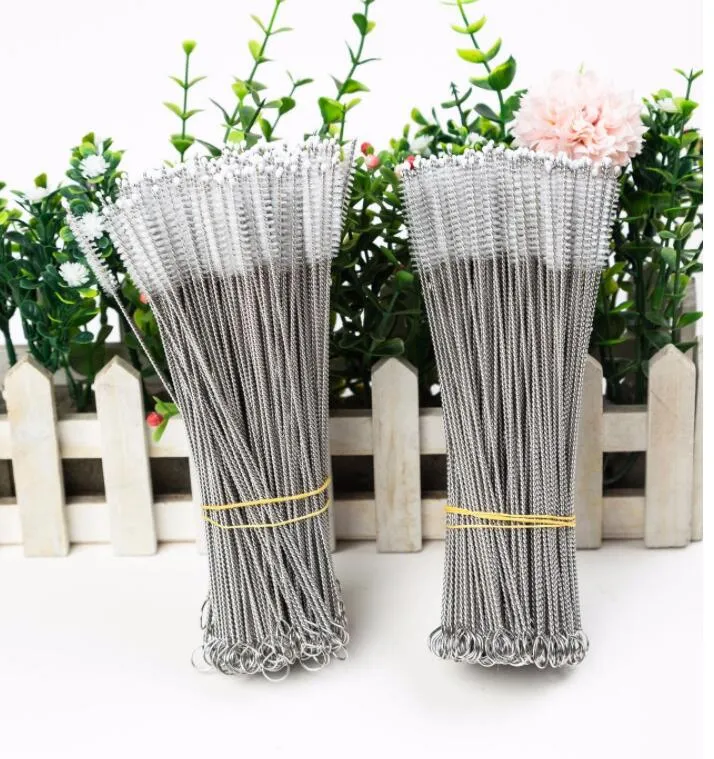 Straw Cleaning Brushes Stainless Steel Drinking Straws Cleaning Brush Pipe Tube Baby Bottle Cup Reusable Cleaning Tool 17cm KKA6850