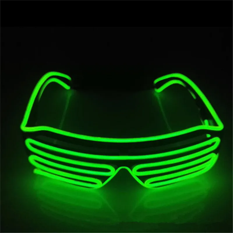 Led Party Glasses EL Wire Fluorescent Flash Glass With Window New Year Easter Graduation Birthday Party Bar Decorative Luminous Bar Eyewear